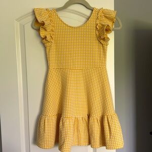 Janie and Jack Yellow Gingham Kids Dress